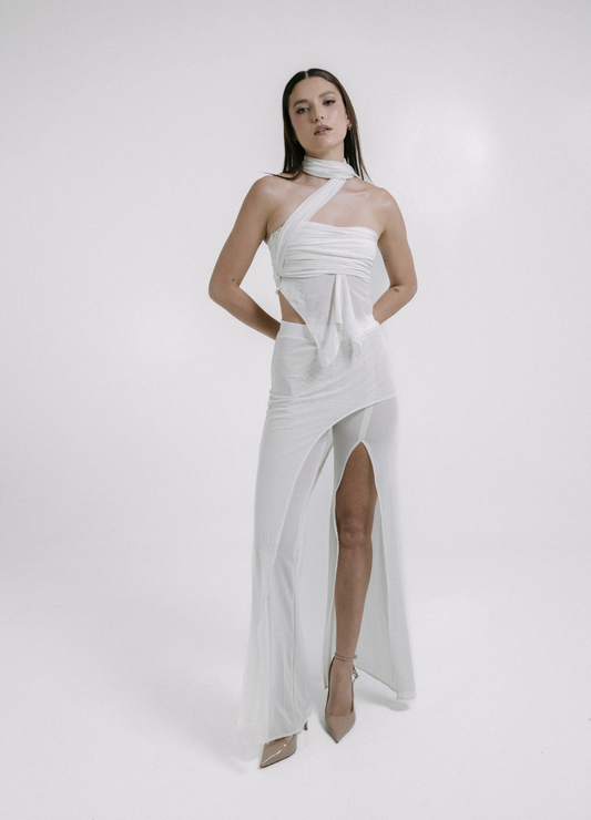 Open Veil Pant Marfil