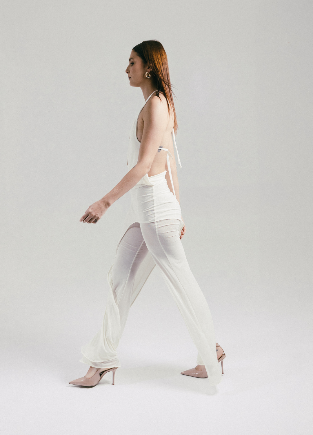 Open Veil Pant Marfil