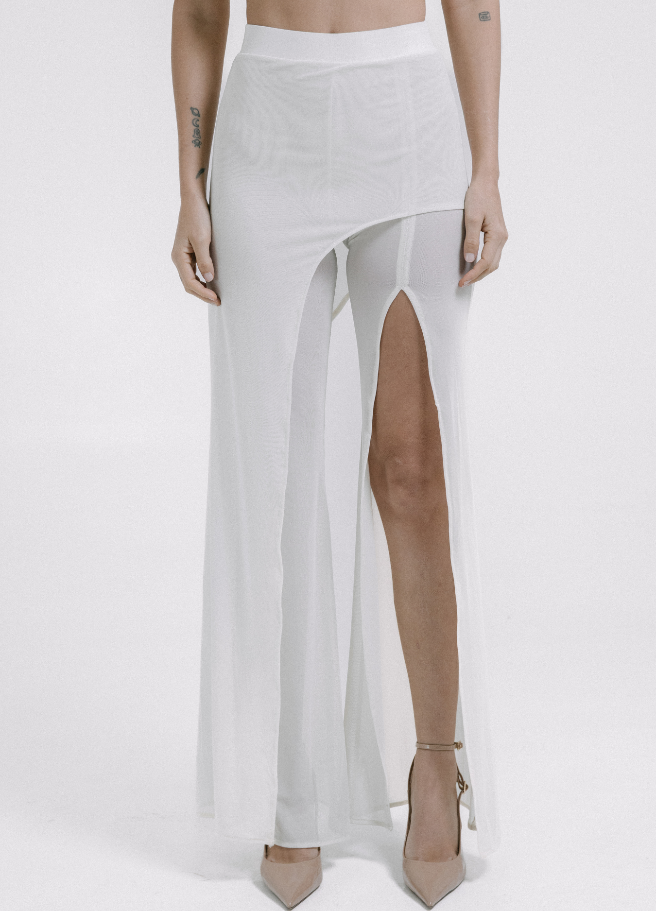 Open Veil Pant Marfil