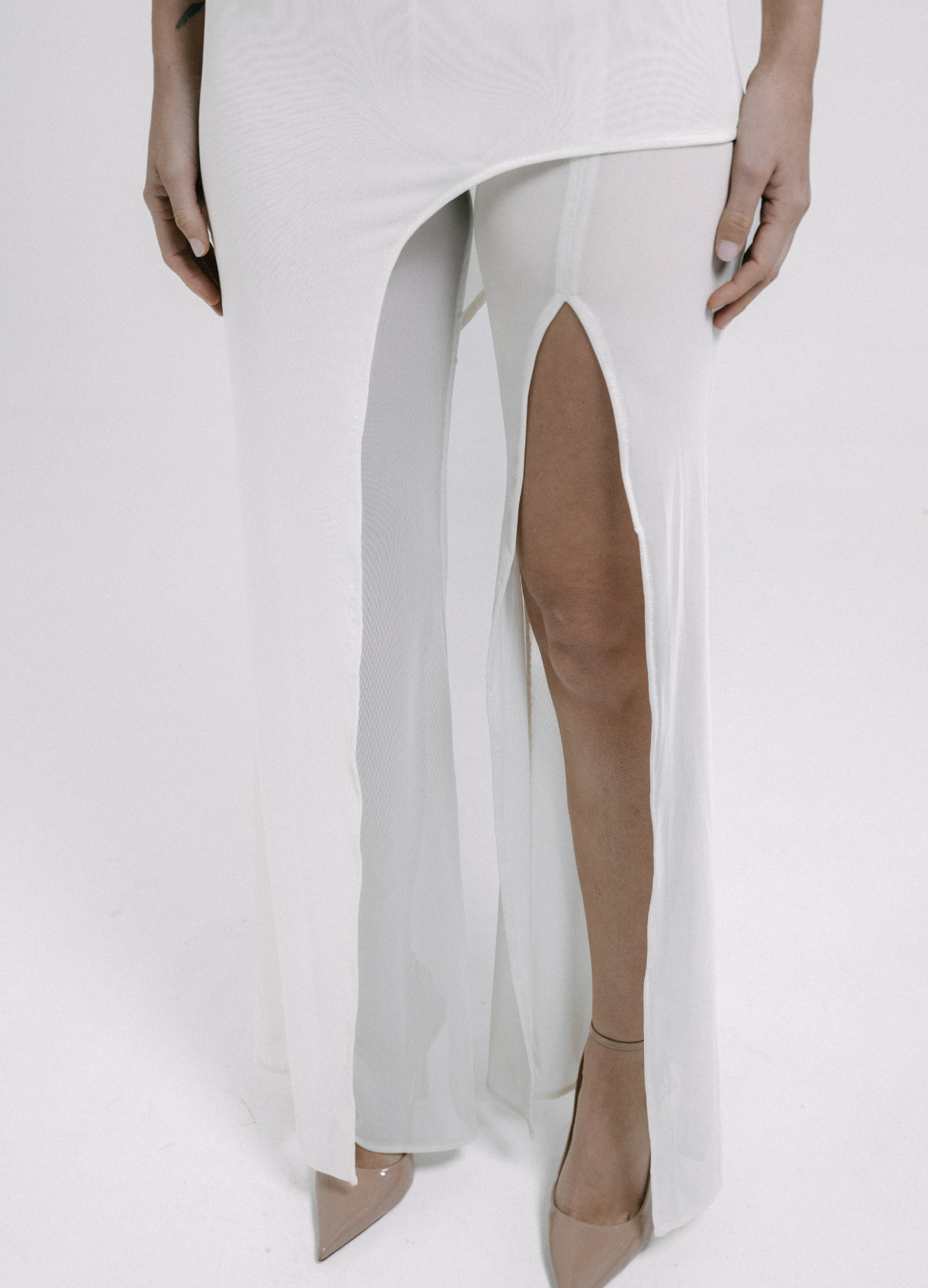Open Veil Pant Marfil