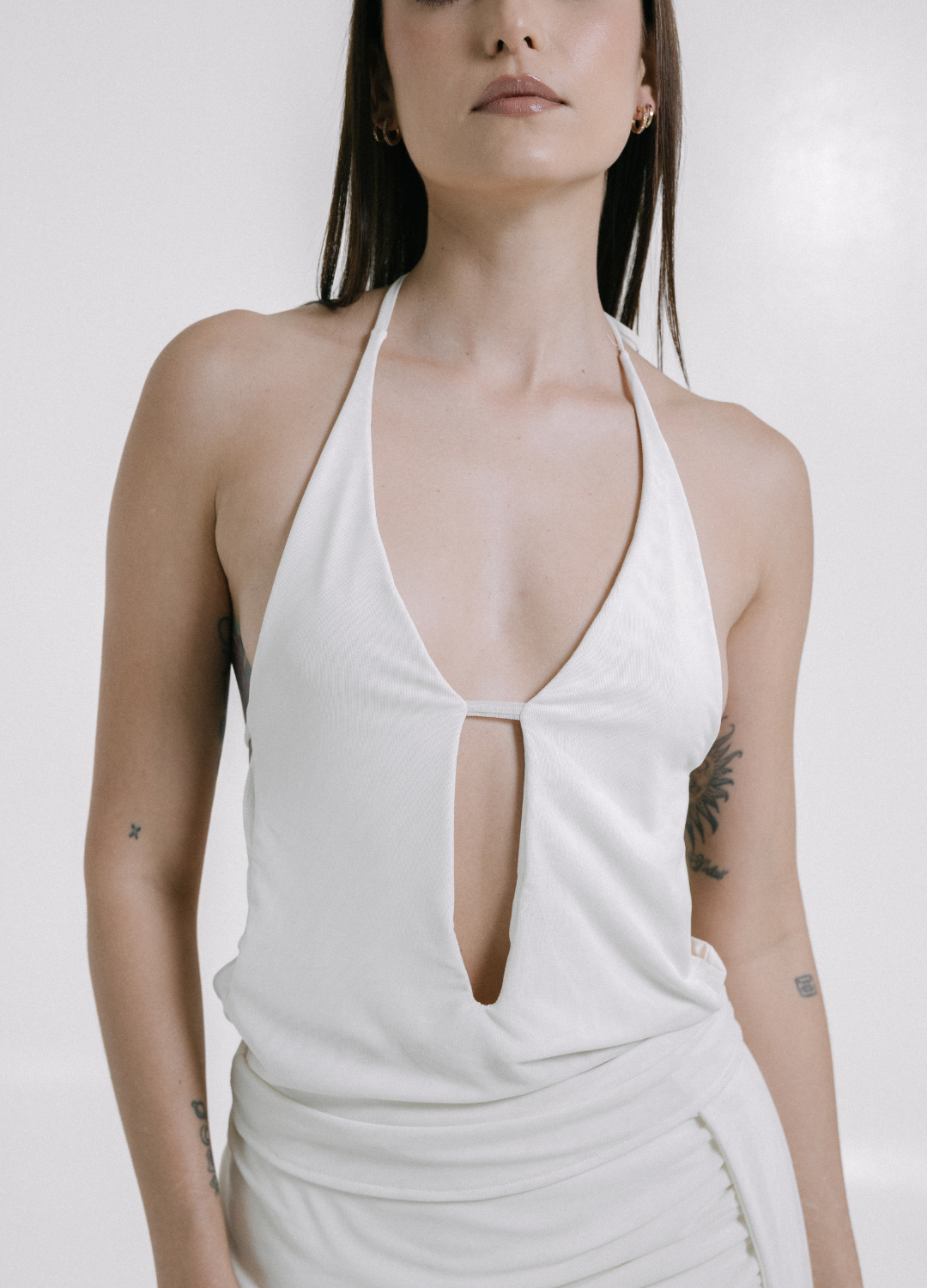Soft V Top Marfil
