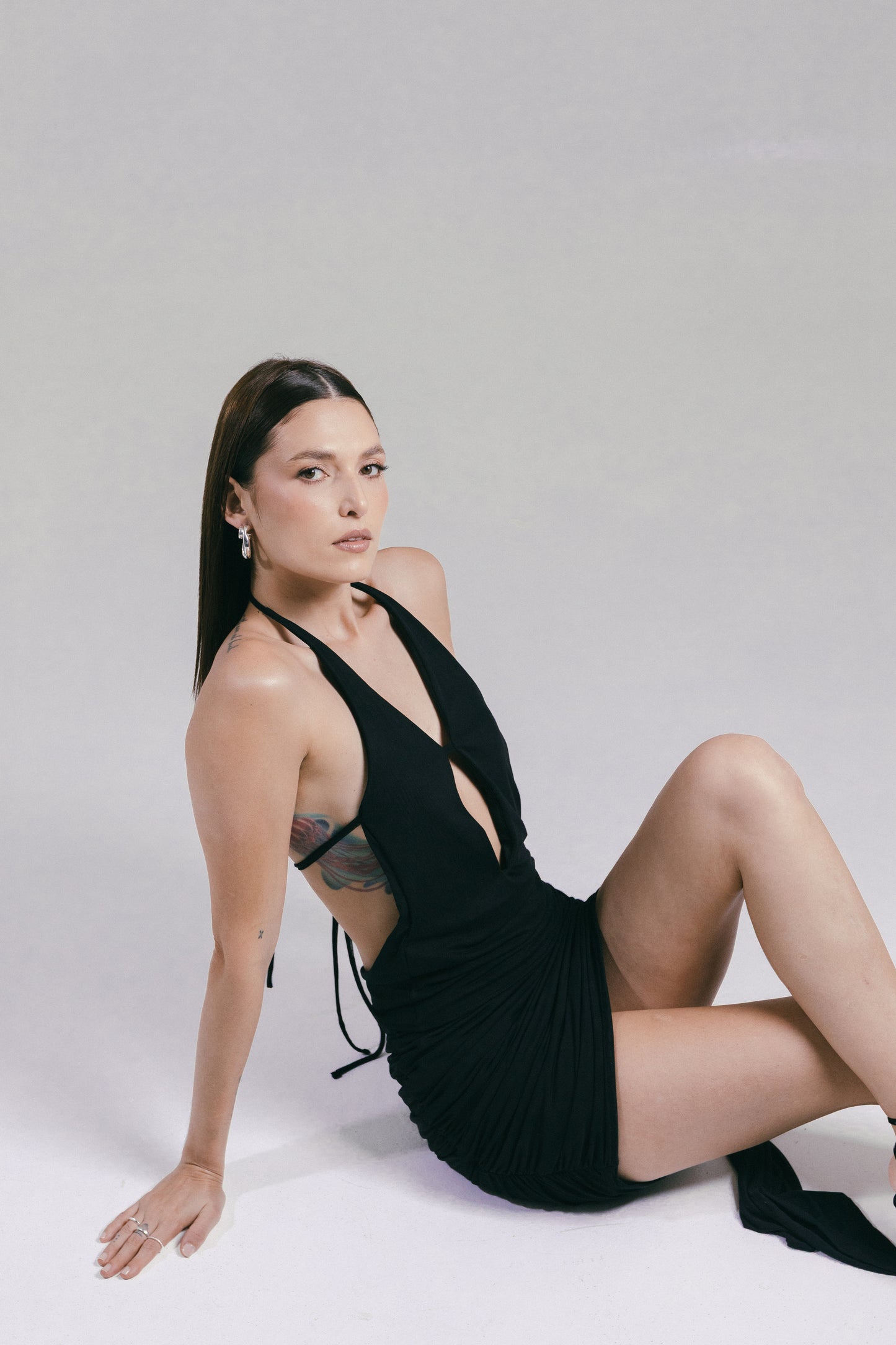 Motion Drape Skirt Negro