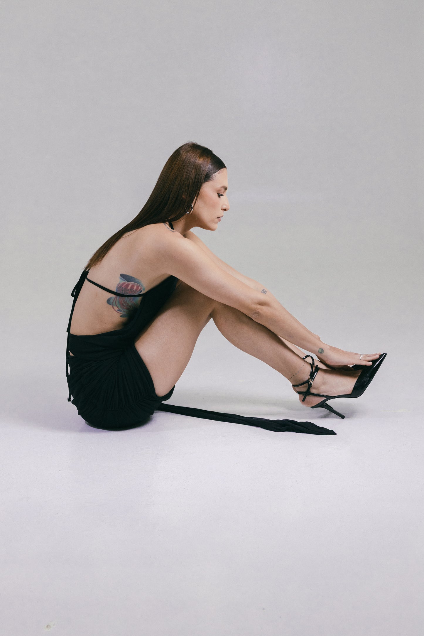 Motion Drape Skirt Negro