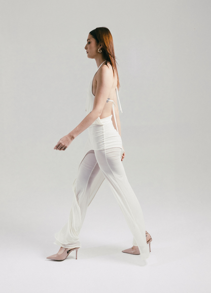 Open Veil Pant Marfil