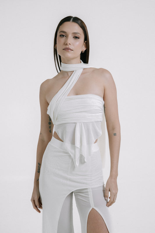 Sculpt Wrap Top Marfil
